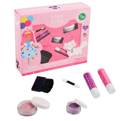 Klee Kids Loose Powder 4PC Kit (Pom Pom Fairy) 天然礦物彩妝4件組合 (波波精靈)